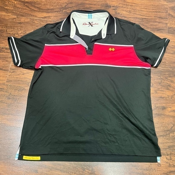 Robert Graham black golf polo shirt size 2X GUC - Picture 1 of 10